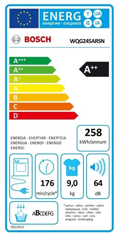 Bosch WQG245ARSN цена и информация | Pesukuivatid | hansapost.ee