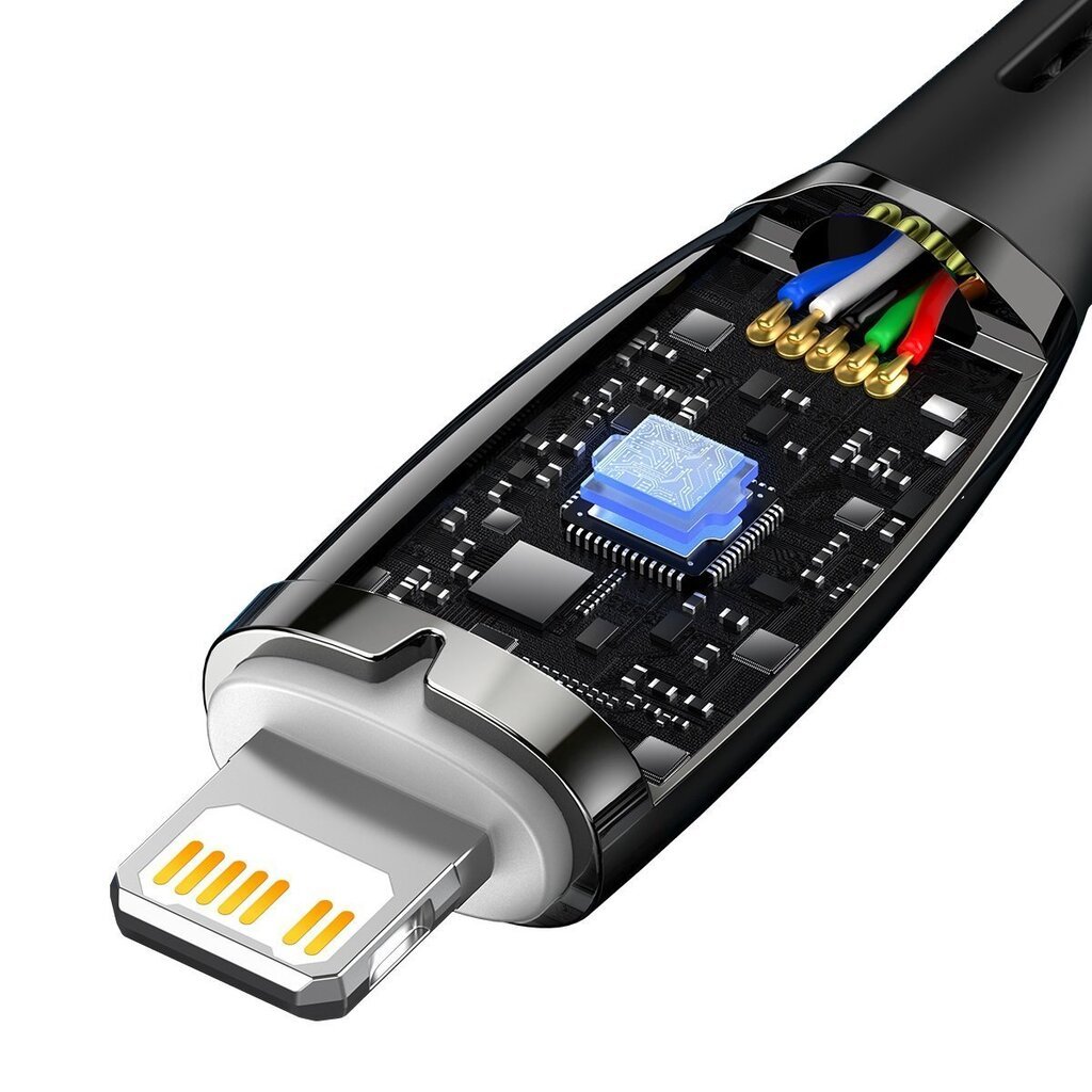 Baseus Glimmer Series, fast charging USB-C - Lightning 480Mb/s PD 20W 1m black hind ja info | Mobiiltelefonide kaablid | hansapost.ee