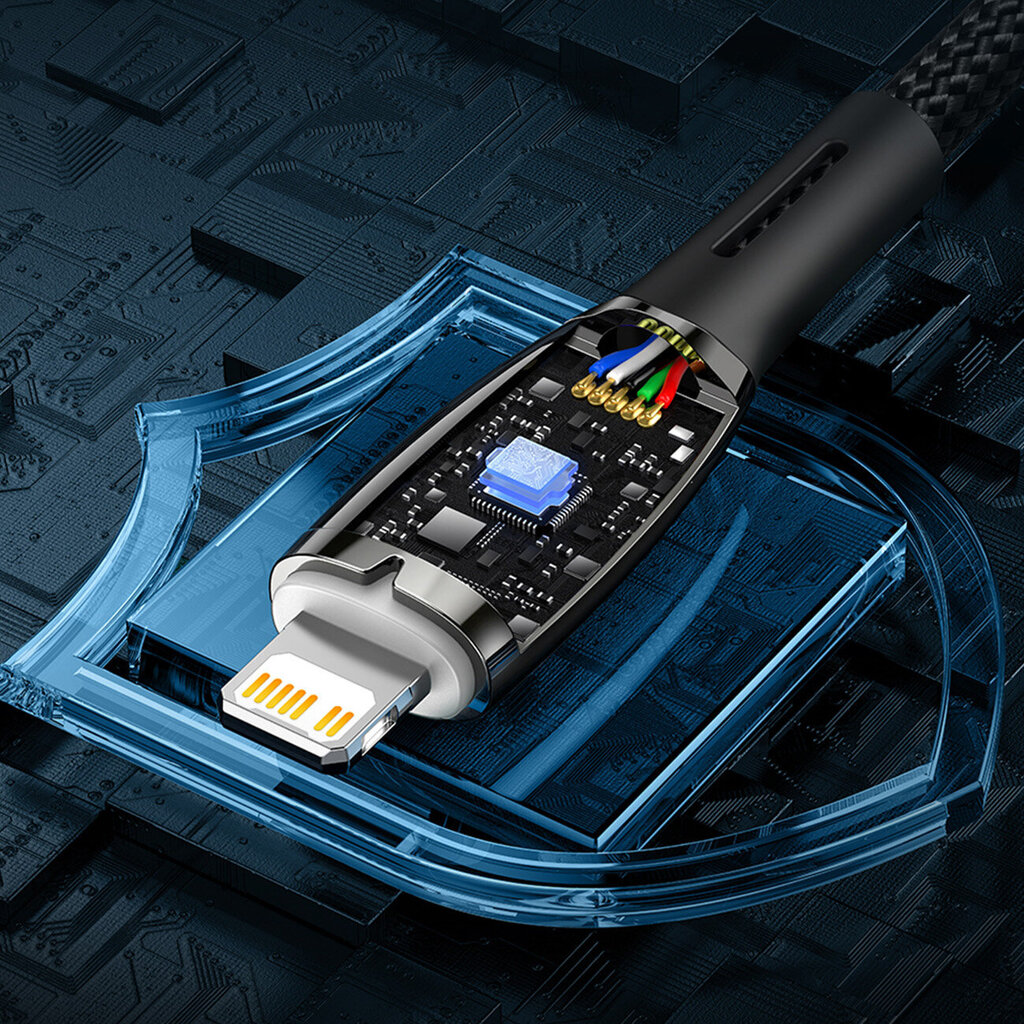 Baseus Glimmer Series, fast charging USB-C 480Mb/s PD 100W 2m white цена и информация | Mobiiltelefonide kaablid | hansapost.ee