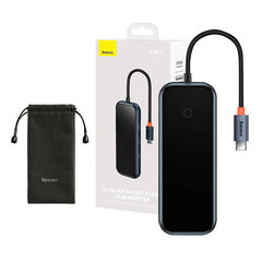Baseus AcmeJoy, USB-C к USB-C PD & Data/2xUSB3.0/USB2.0/HDMI/RJ45), темно-серый (WKJZ010013) цена и информация | Адаптеры, USB-разветвители | hansapost.ee