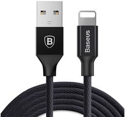 Baseus cable Yiven (8-pin | 1,8 m) black цена и информация | Кабели для телефонов | hansapost.ee