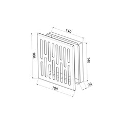 Ventilatsioonirest Awenta, 14*14, hõbedane hind ja info | Vannitoa ventilaatorid | hansapost.ee