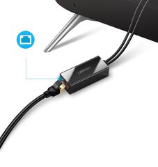Ugreen 30985, external network adapter USB 100Mbps for Chromecast with 1m cable black цена и информация | Адаптеры и USB-hub | hansapost.ee