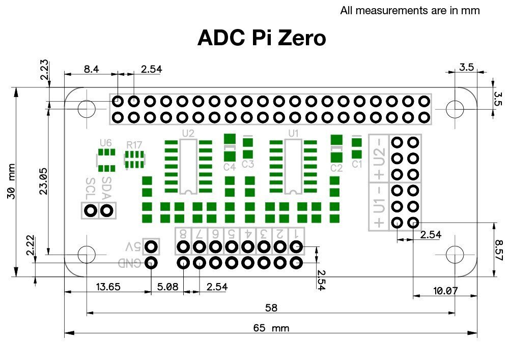 ADC Pi MCP3424 – 8 kanaliga A / C цена и информация | Konstruktorid, robootika ja tarvikud | hansapost.ee