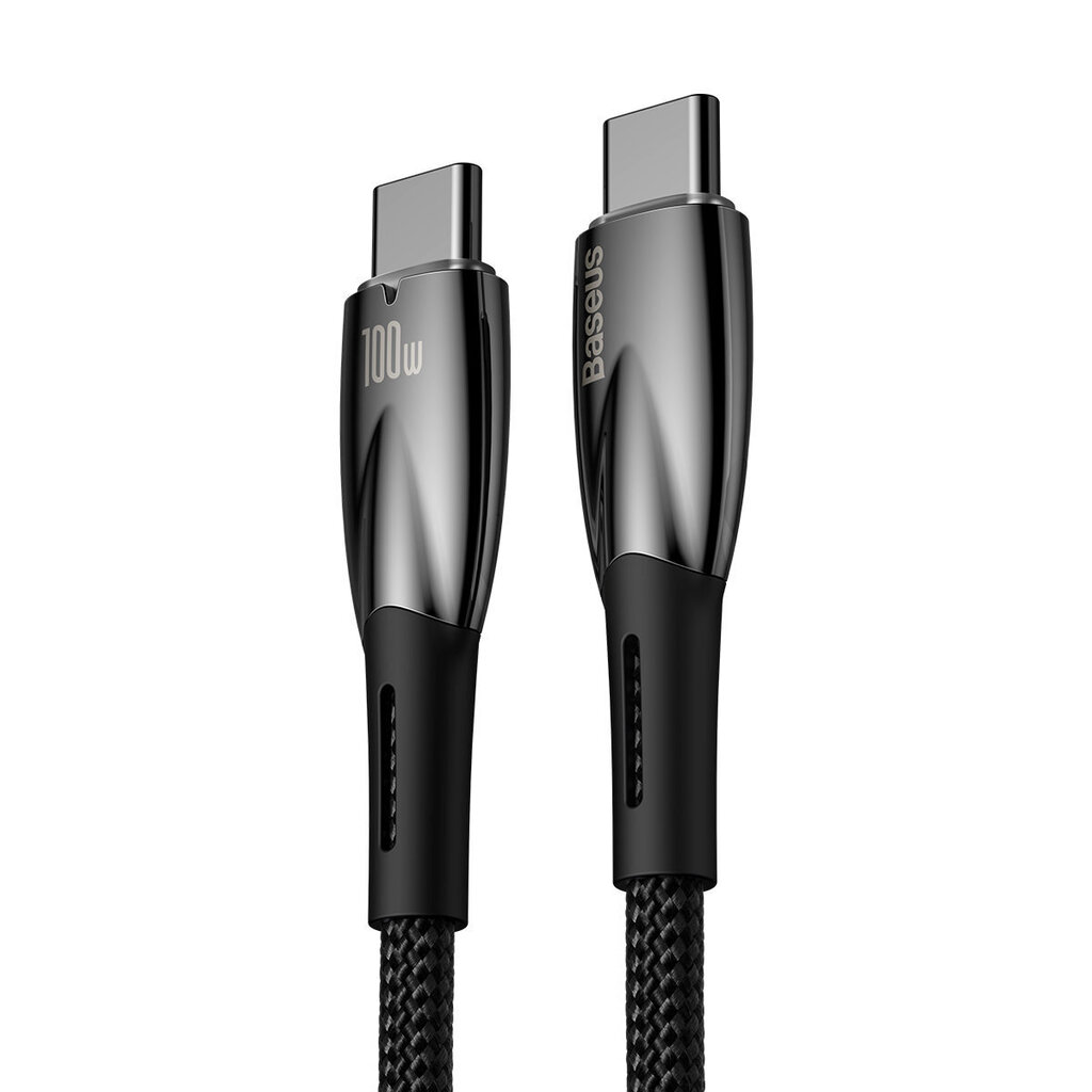 Baseus Glimmer Series, fast charging USB-C 480Mb/s PD 100W 1m black цена и информация | Mobiiltelefonide kaablid | hansapost.ee
