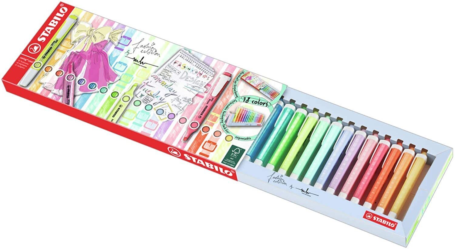 Stabilo tekstimarker, swing cool, 8 neooni + 10 pastelset hind ja info | Kunstitarbed, voolimise tarvikud | hansapost.ee