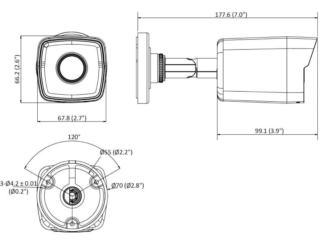 IP-kaamera DS-2CD1053G0-I(2.8MM)(C) - 5 Mpx Hikvision hind ja info | Valvekaamerad | hansapost.ee