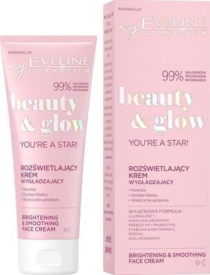 Niisutav sära andev kreem Eveline Beauty and Glow You're a Star!, 75 ml цена и информация | Näokreemid | hansapost.ee