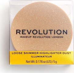 Valgustpeegeldav toode Makeup Revolution Loose Shimmer Highlighter, 5g hind ja info | Päikesepuudrid ja põsepunad | hansapost.ee