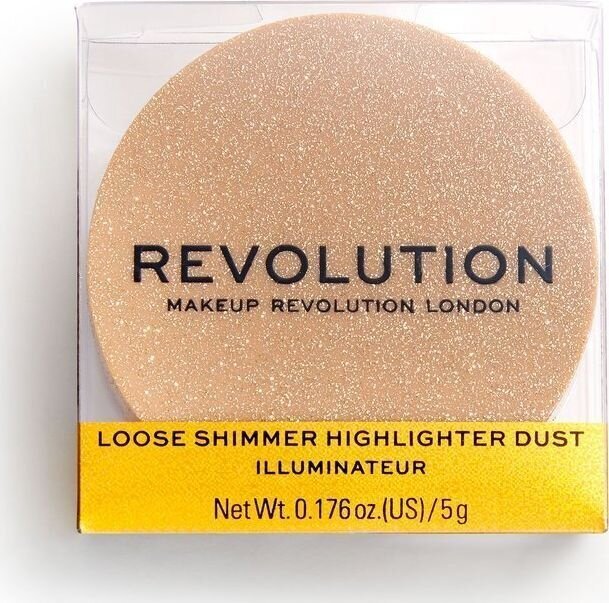 Valgustpeegeldav toode Makeup Revolution Loose Shimmer Highlighter, 5g цена и информация | Päikesepuudrid ja põsepunad | hansapost.ee