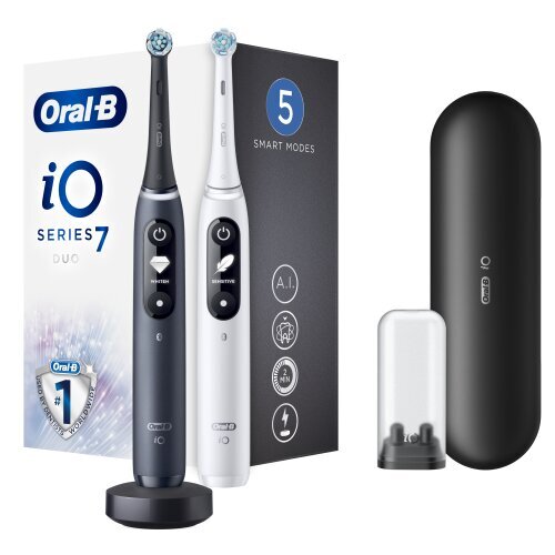 Oral-B iO7 Series Duo Pack White/ Black Onyx hind ja info | Elektrilised hambaharjad | hansapost.ee