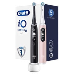 Oral-B iO6 Series Duo Pack Black / Pink Sand hind ja info | Elektrilised hambaharjad | hansapost.ee