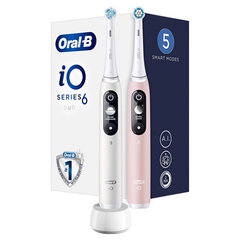 Oral-B iO6 Series Duo Pack White / Pink Sand цена и информация | Электрические зубные щетки | hansapost.ee