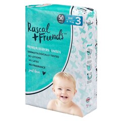 Подгузники Rascal and Friends размер 3 (6-11 кг), 50 шт. цена и информация | Rascal and Friends Товары для детей и младенцев | hansapost.ee