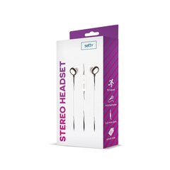Setty wired earphones Sport white hind ja info | Kõrvaklapid | hansapost.ee