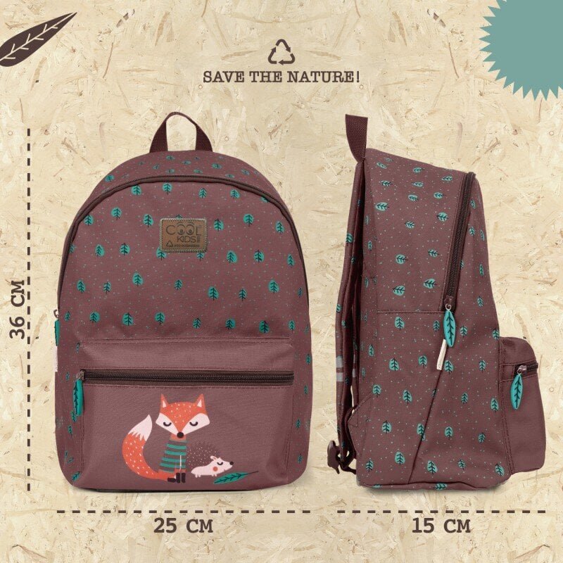 Taskuga seljakott "Fox - Hedgehog" hind ja info | Koolikotid ja seljakotid | hansapost.ee