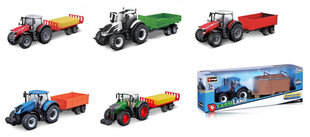 Трактор с прицепом Bburago, 10 см, 18-31920 цена и информация | Игрушки для мальчиков | hansapost.ee