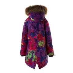 Зимняя парка для девочек с натуральным мехом Huppa Vivian1 200 г 12490120*21053, лиловая/коралловая 4741632098916 цена и информация | Куртки, пальто для девочек | hansapost.ee