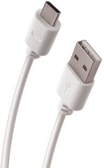 Forever cable USB - USB-C 1,0 m 2A white hind ja info | Mobiiltelefonide kaablid | hansapost.ee