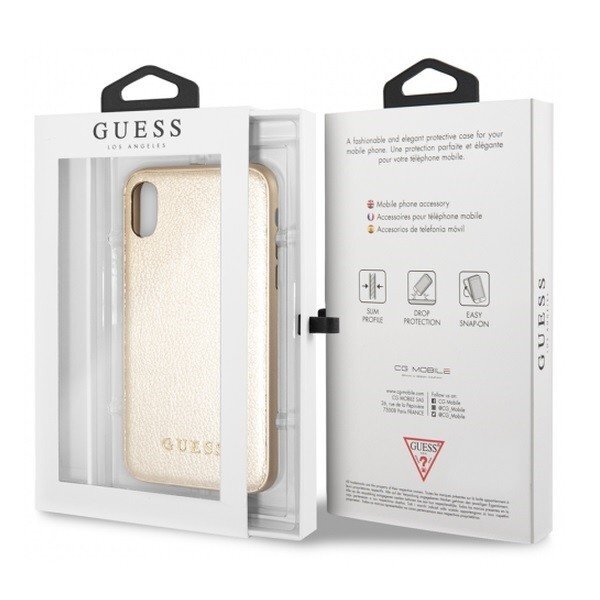 Guess GUHCPXIGLGO iPhone X/ Xs gold/ złoty hard case Iridescent hind ja info | Telefonide kaitsekaaned ja -ümbrised | hansapost.ee