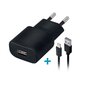 Forever TC-01 charger 1x USB 2A black + Lightning cable цена и информация | Laadijad mobiiltelefonidele | hansapost.ee