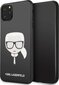 Karl Lagerfeld KLHCN65DLHBK iPhone 11 Pro Max czarny/black Iconic Glitter Karl`s Head hind ja info | Telefonide kaitsekaaned ja -ümbrised | hansapost.ee