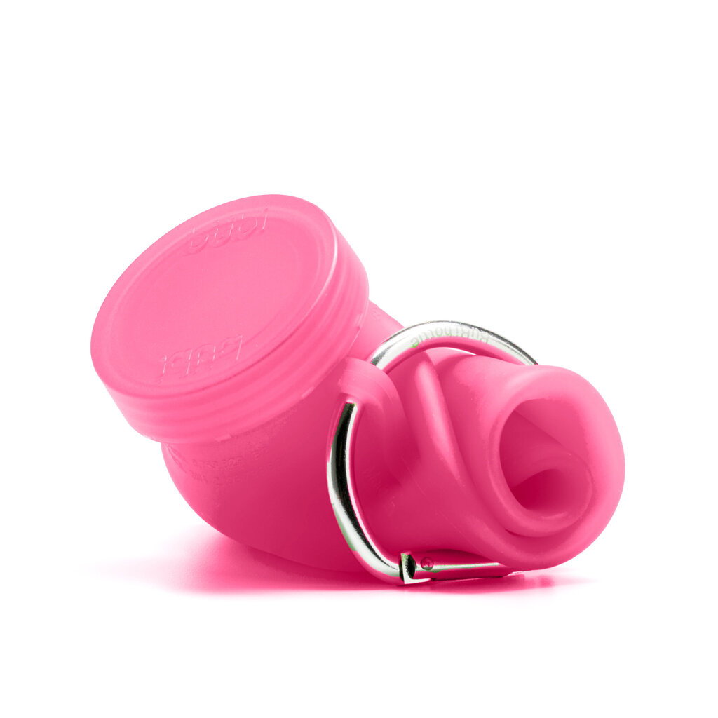 Keeratav silikoonist pudel Bübi 414 ml, roosa цена и информация | Joogipudelid | hansapost.ee