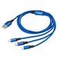 Akyga cable USB AK-USB-27 USB A (m) / micro USB B (m) / USB type C (m) / Lightning (m) 1.2m hind ja info | Mobiiltelefonide kaablid | hansapost.ee