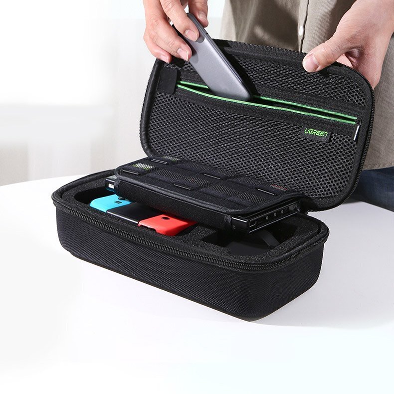 Ugreen case box for Nintendo Switch and accessories S 26.5 x 10 x 13.5 cm black (50275 LP145) hind ja info | Mängukonsoolide lisatarvikud | hansapost.ee