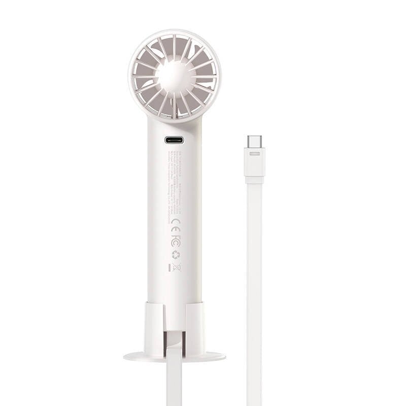 Baseus Flyer Turbine portable hand fan + USB-C cable (white) цена и информация | Ventilaatorid | hansapost.ee