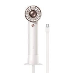 Baseus Flyer Turbine portable hand fan + USB-C cable (white) цена и информация | Вентиляторы | hansapost.ee