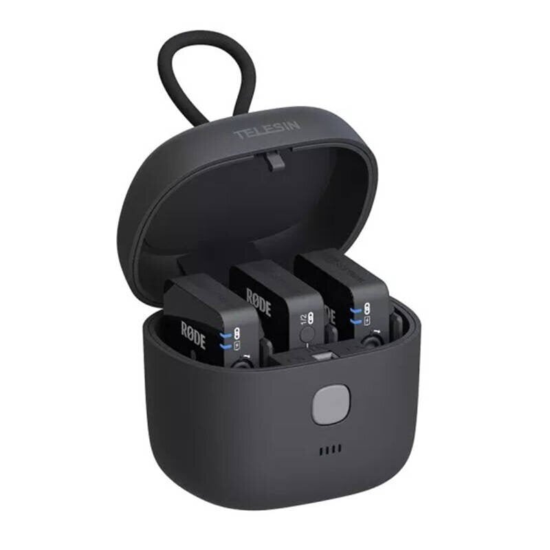 TELESIN Charging Box with 4000mAh Built-in Battery for Rode Wireless GO I II Microphone (TE-WMB-001) цена и информация | Akupangad | hansapost.ee