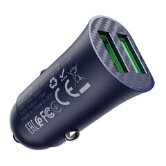 HOCO Z39 Car Charger 2 x USB QC 3.0 18W Blue hind ja info | Laadijad mobiiltelefonidele | hansapost.ee