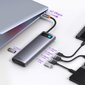 Baseus Metal Gleam multi-functional HUB USB Type C 12in1 HDMI / DP / USB Type C / minijack 3.5mm / RJ45 / SD (WKWG020213) цена и информация | USB adapterid ja jagajad | hansapost.ee