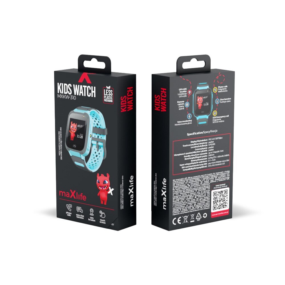 Maxlife MXKW-310 kids watch blue hind ja info | Nutikellad, laste nutikellad | hansapost.ee