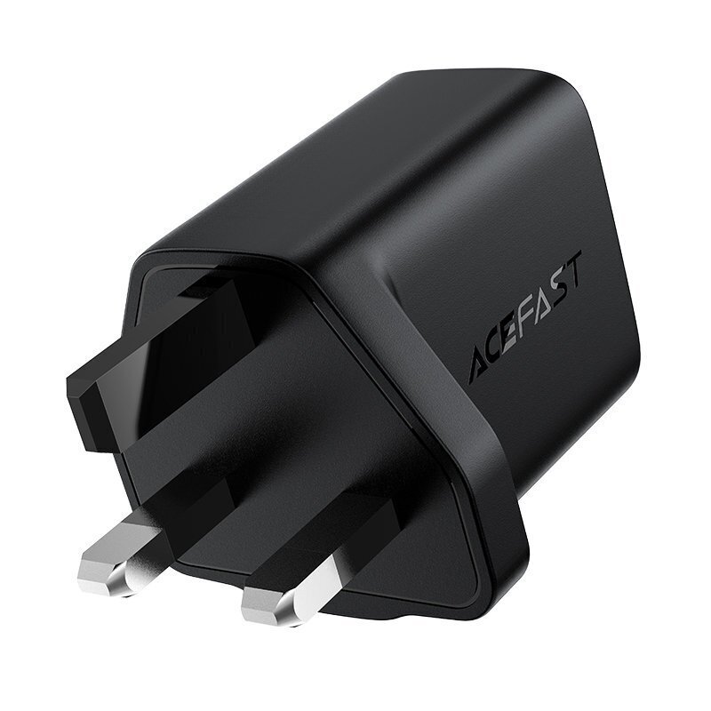 Acefast GaN charger (UK plug) USB Type C 30W, Power Delivery, PPS, Q3 3.0, AFC, FCP black (A24 UK black) (Black) цена и информация | Laadijad mobiiltelefonidele | hansapost.ee