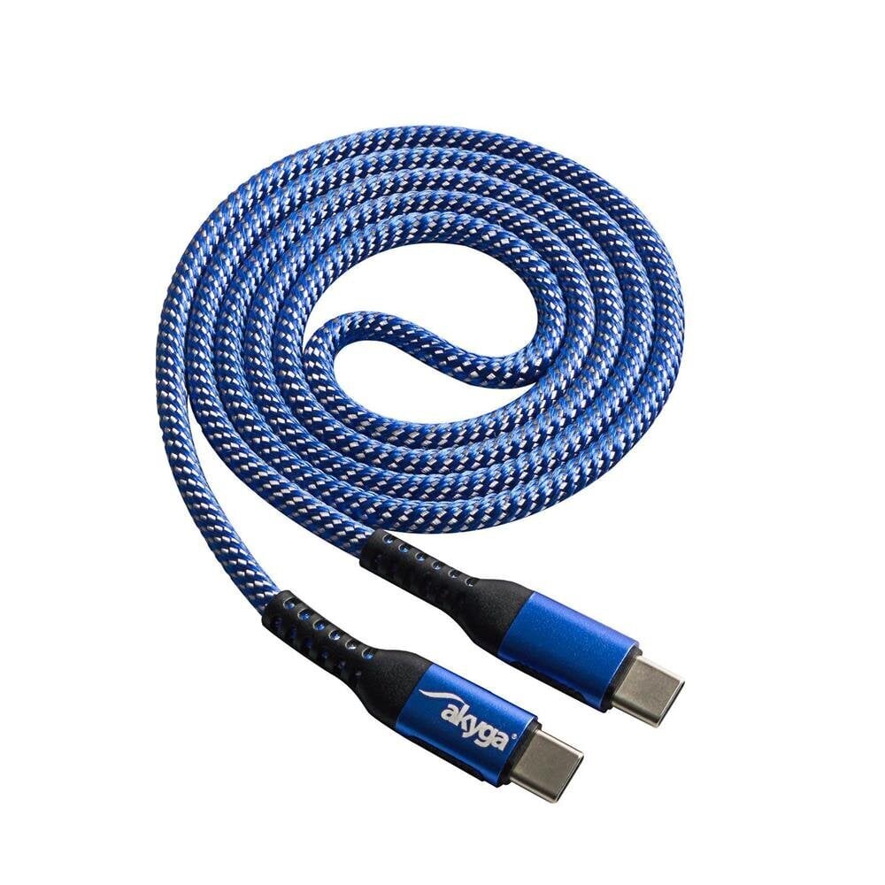 Akyga cable USB AK-USB-37 USB type C (m) / USB type C (m) ver. 2.0 100W 1.0m hind ja info | Mobiiltelefonide kaablid | hansapost.ee