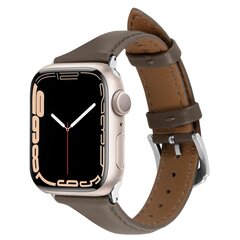 Spigen Cyrill Kajuk Apple Watch Leather Strap 4/5/6/7/8 / SE 40/41 mm khaki цена и информация | Аксессуары для смарт-часов и браслетов | hansapost.ee