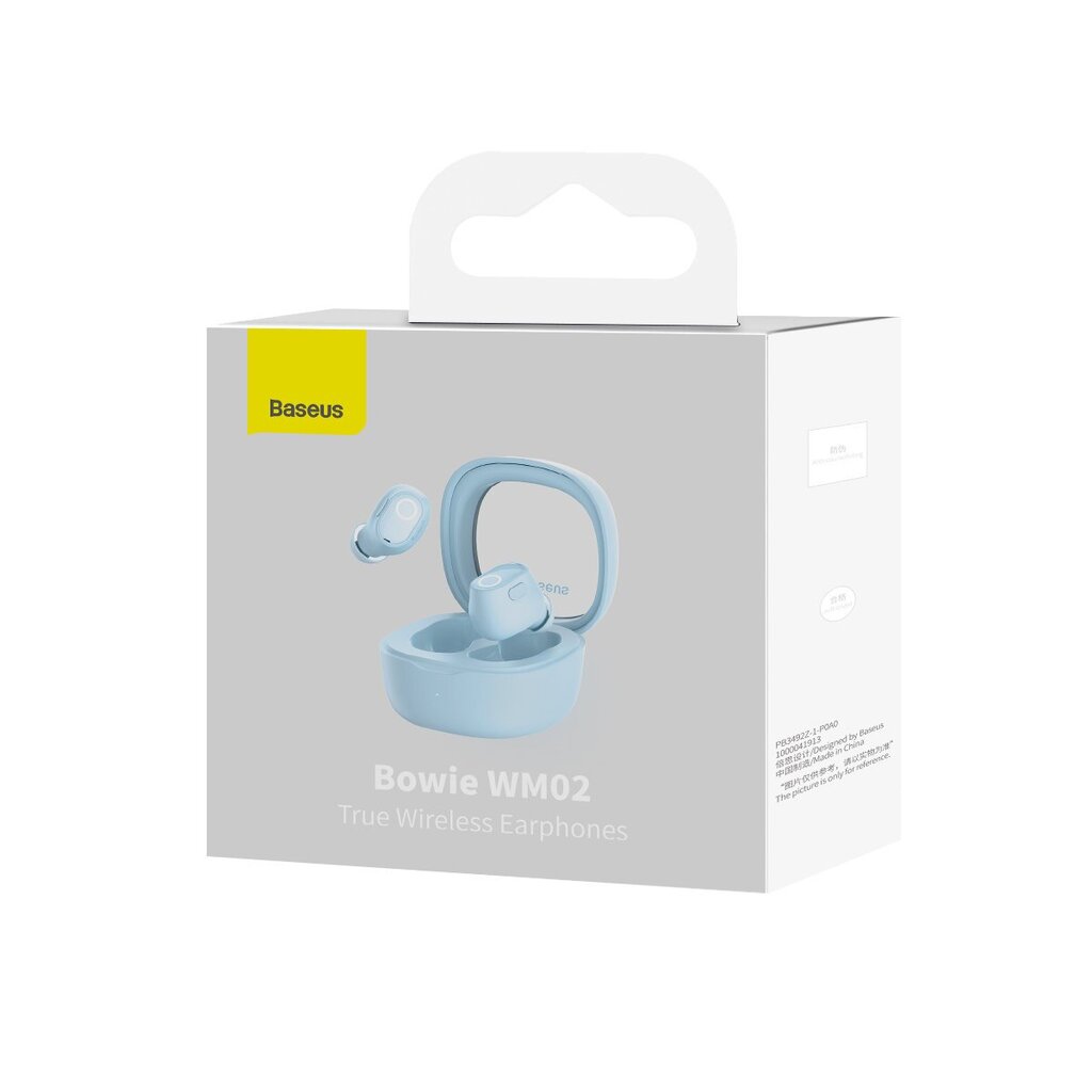 Baseus Bowie WM02 TWS Bluetooth 5.3 wireless headphones blue (NGTW180003) hind ja info | Kõrvaklapid | hansapost.ee