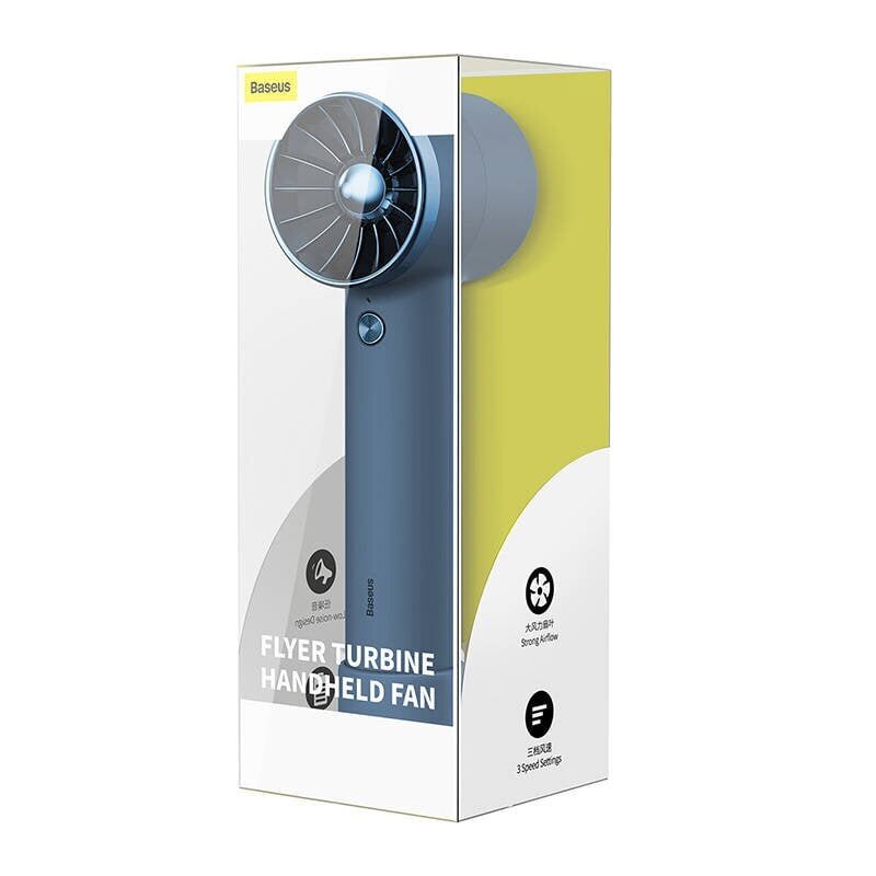 Baseus Flyer Turbine portable hand fan + USB-C cable (blue) цена и информация | Ventilaatorid | hansapost.ee