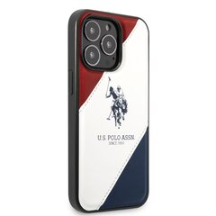 U.S. Polo PU Leather Double Horse Case for iPhone 14 Pro Red/White/Navy price and information | Telefonide kaitsekaaned ja -ümbrised | hansapost.ee