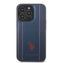 U.S. Polo PU Leather Stitched Lines Case for iPhone 14 Pro Max Navy цена и информация | U.S. Polo ASSN Мобильные телефоны, Фото и Видео | hansapost.ee