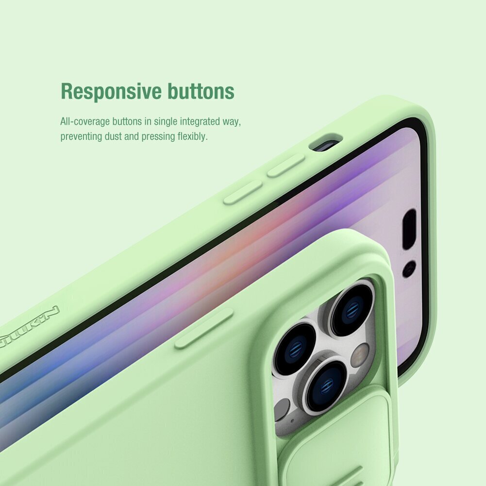 Nillkin CamShield Silky Silicone Case for Apple iPhone 14 Pro Max Black hind ja info | Telefonide kaitsekaaned ja -ümbrised | hansapost.ee