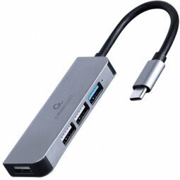 USB Centrmezgls Gembird 4-port USB Type-C Hub hind ja info | USB adapterid ja jagajad | hansapost.ee