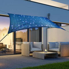 HI päikesepuri 100 LED-tulega, helesinine, 2 x 3 m цена и информация | Зонты, маркизы, стойки | hansapost.ee