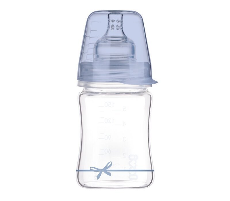 Klaaspudel Lovi Diamond glass Baby Shower boy, 150 ml hind ja info | Lutipudelid ja tarvikud | hansapost.ee