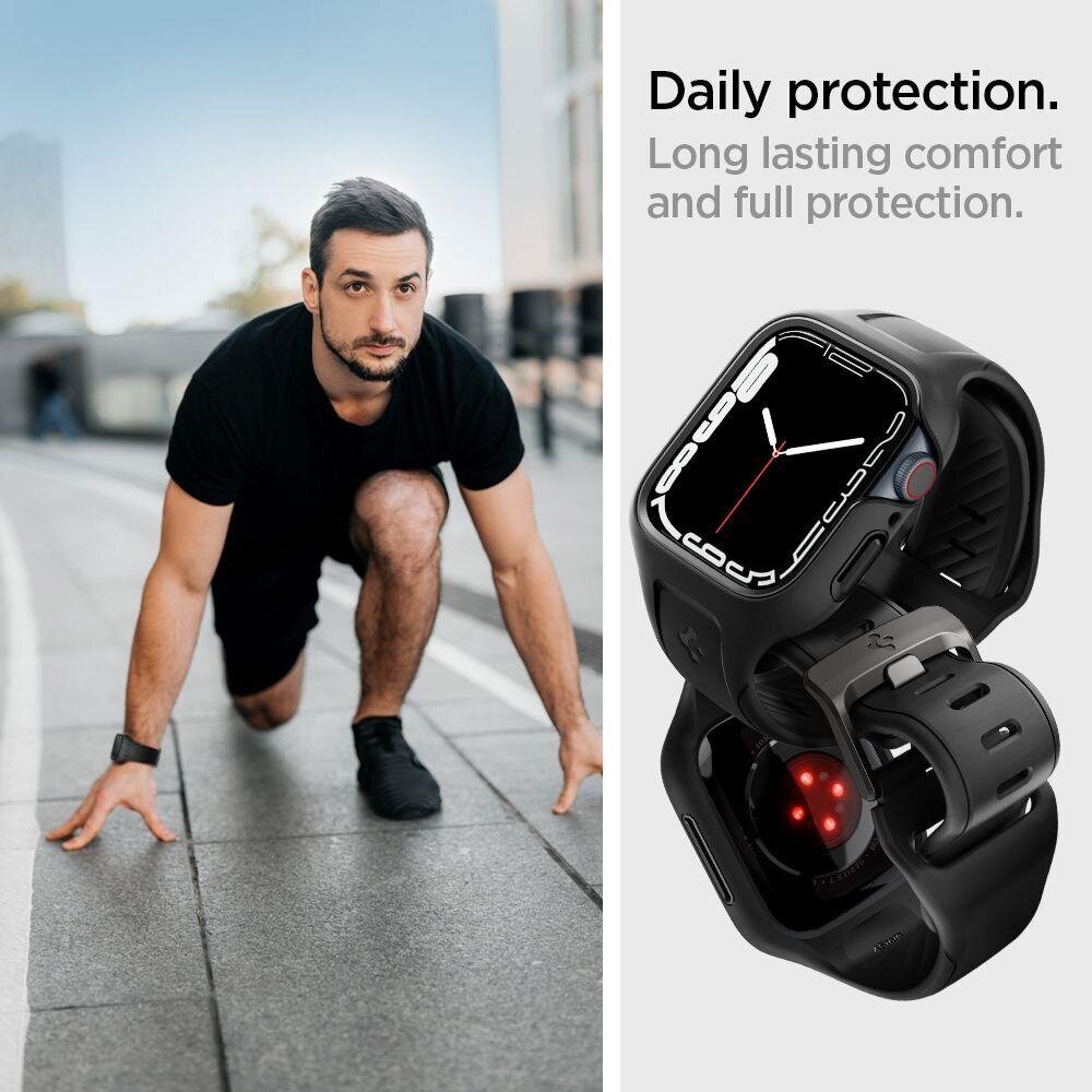 Spigen Liquid Air "Pro" Apple Watch 7 (45 MM) Black цена и информация | Nutikellade aksessuaarid ja tarvikud | hansapost.ee