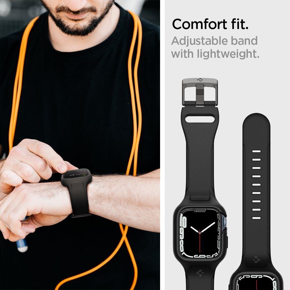 Spigen Liquid Air "Pro" Apple Watch 7 (45 MM) Black цена и информация | Nutikellade aksessuaarid ja tarvikud | hansapost.ee