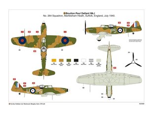 Сборная пластиковая модель Airfix - Boulton Paul Defiant Mk.I, 1/72, A02069 цена и информация | Конструкторы и кубики | hansapost.ee