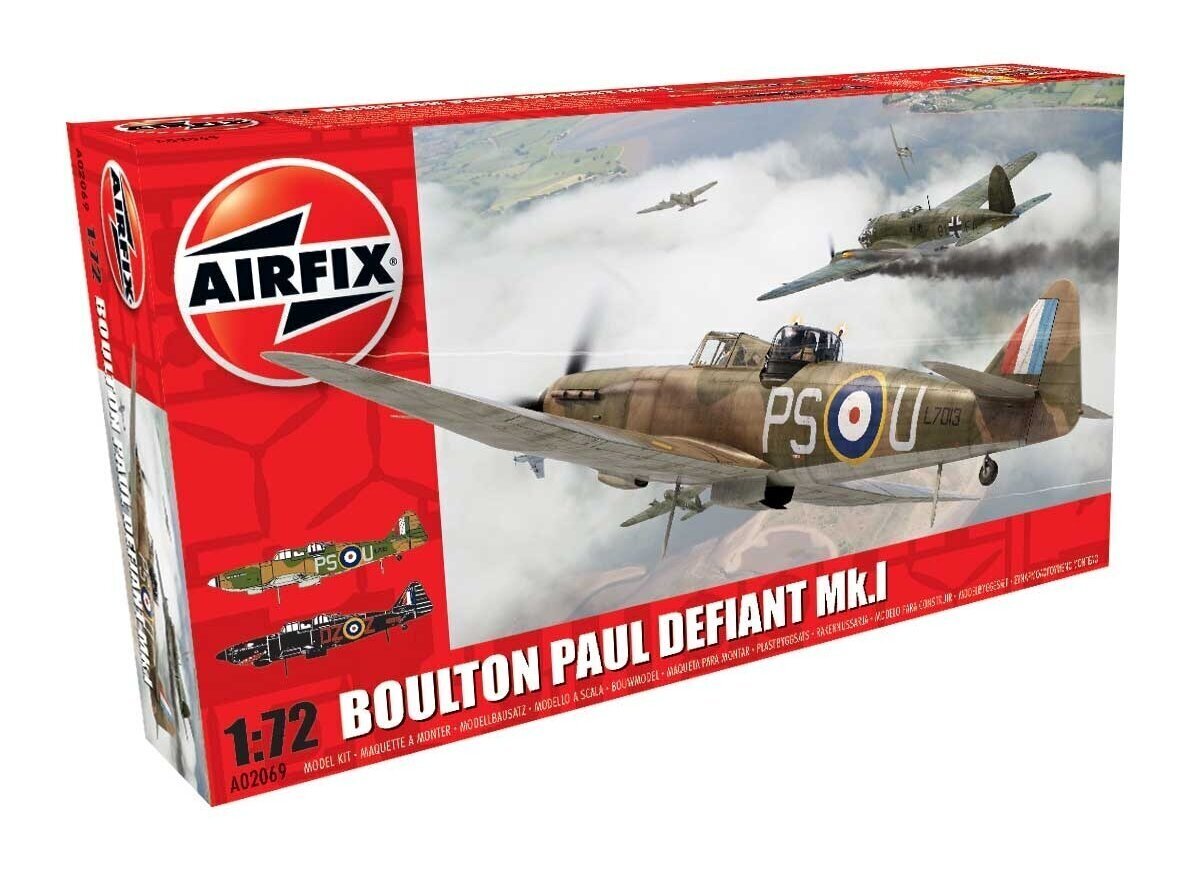 Airfix - Boulton Paul Defiant Mk.I, 1/72, A02069 цена и информация | Klotsid ja konstruktorid | hansapost.ee